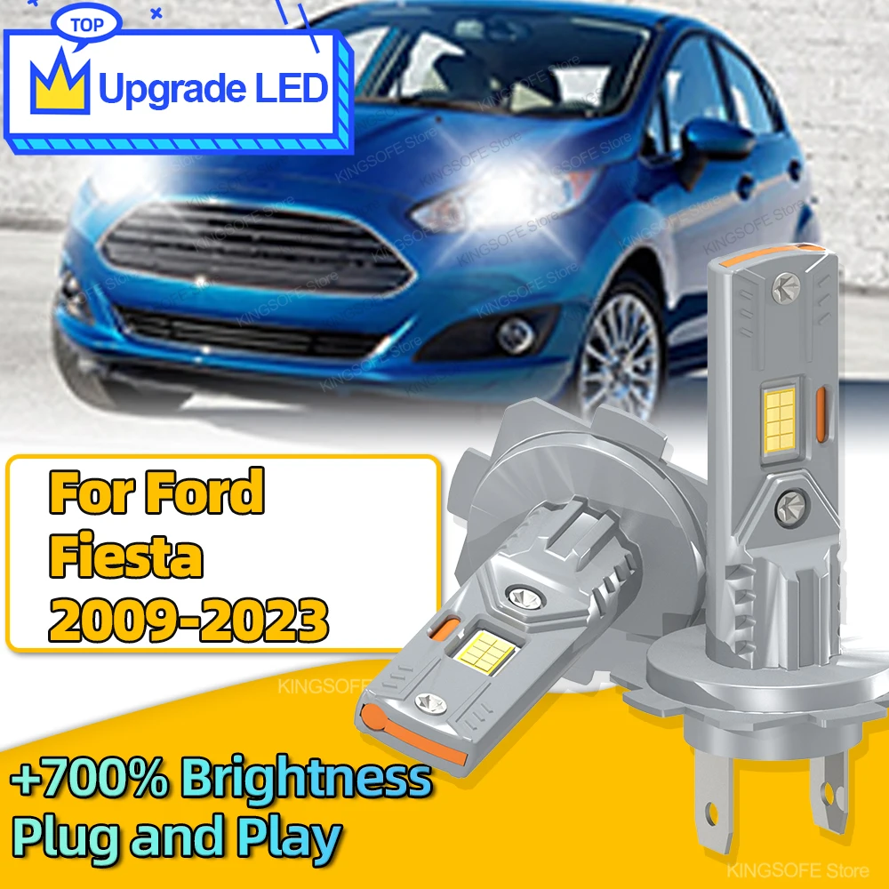 2Pcs H7 LED Light Lamp Car Headlight Bulbs 6000K 30000LM Super Bright High Power Turbo Car Lamp For Ford Fiesta 2009-2023