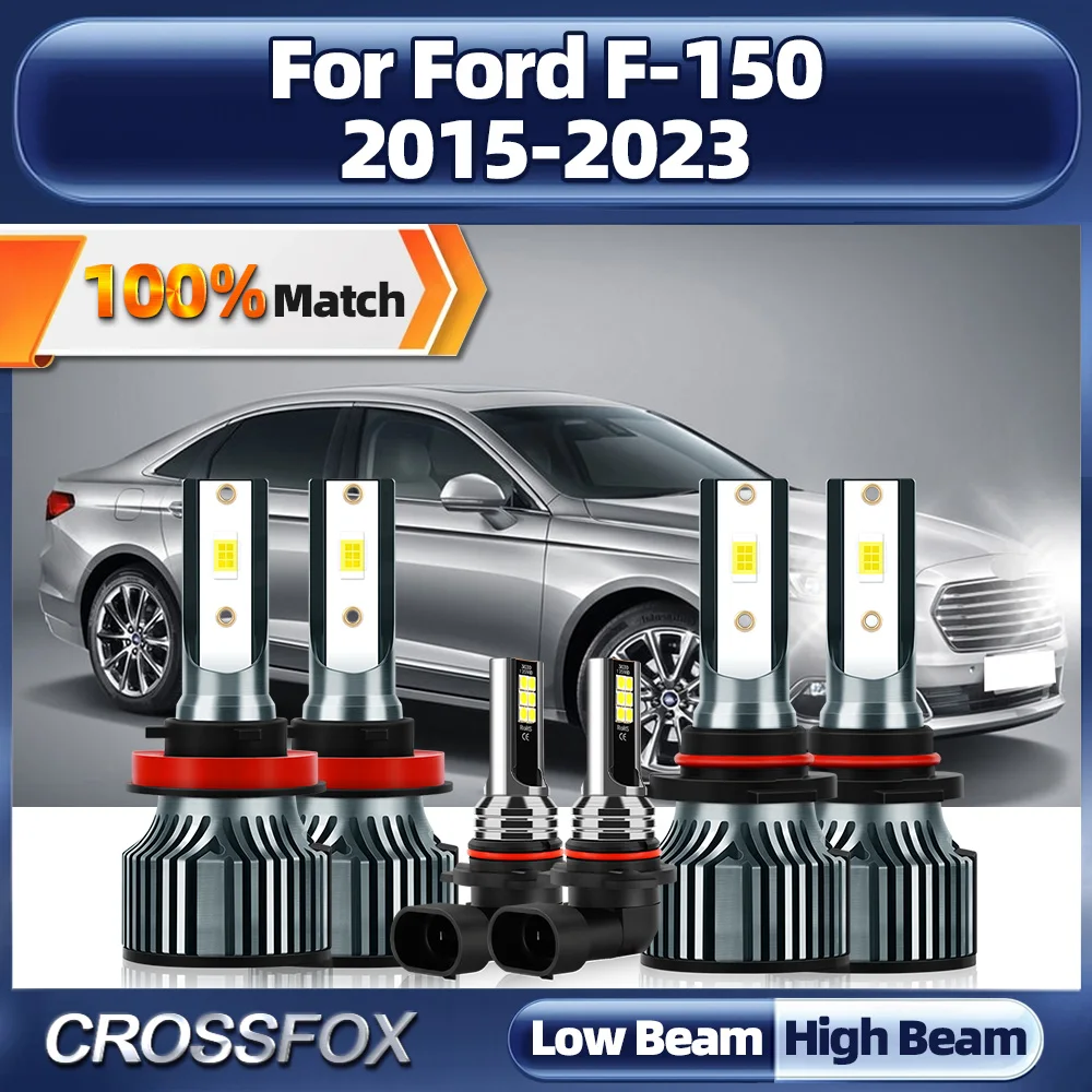 Canbus LED Headlight 360W 60000LM Turbo Auto Lamps 12V Car Fog Light For Ford F-150 2015 2016 2017 2018 2019 2020 2021 2022 2023