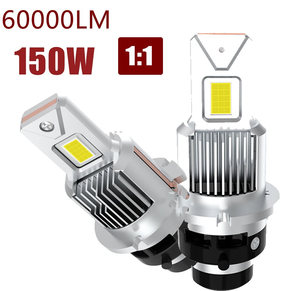 60000LM LED D2S D4S 150W Headlights HID D2R D4R D1S D3S Bulb LED Canbus Car Light 12V 24V Plug&Play Auto Turbo Lamp CSP 6000K
