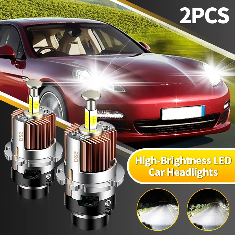 360 D SERIES D1S LED Car Headlights HID Bulbs D2S D3S D4S D5S Turbo Lights 30000LM 6000K Auto Lamp CANbus No Error Plug and Play