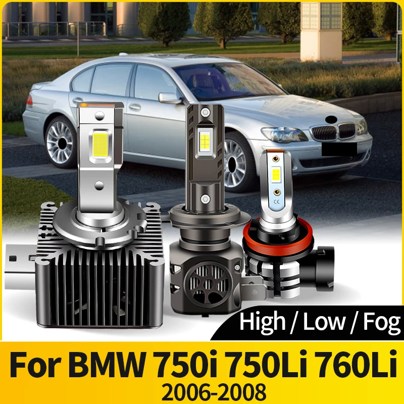 High quality LED Car Headlight 15000LM CSP 110W 6500K Light Kit Turbo Light Fog Lamp White For BMW 750i 750Li 760Li 2006-2008