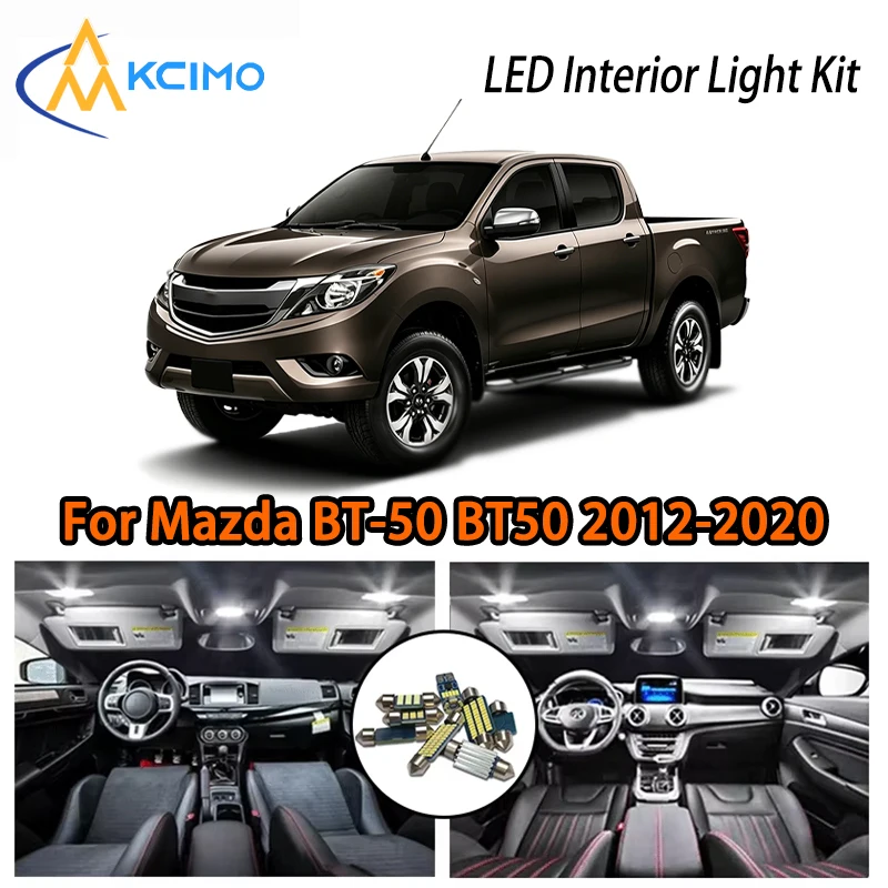 Premium Two Colors Car LED Light For Mazda BT-50 BT50 2012-2020, Super Bright White Ice Blue Interior, LED Atmosphere Kit
