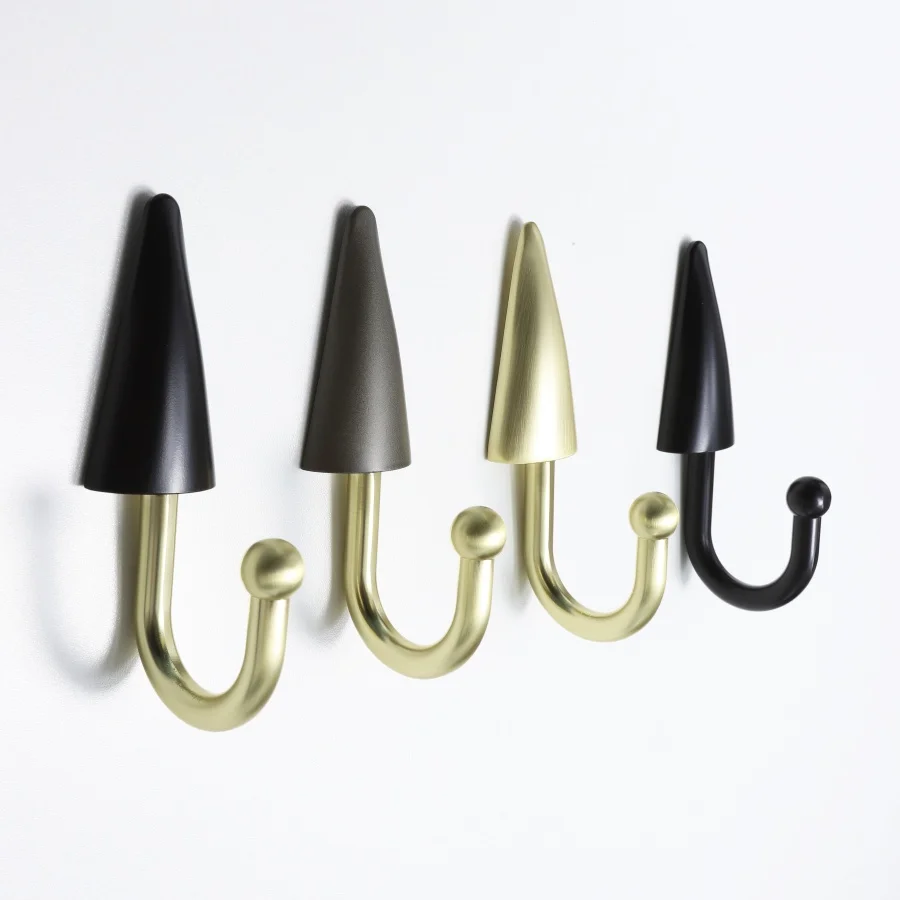 Zinc Alloy Wall Hooks for Bathroom, Kitchen, Entryway, Closet - Space-Saving Design Holds Coats, Towels, Backpacks, Hats, Keys