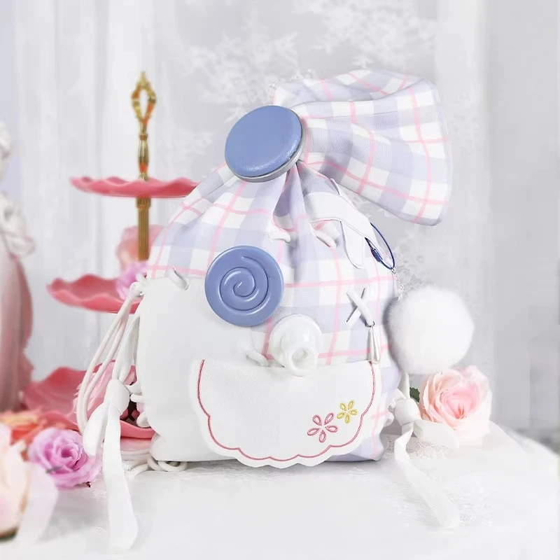 Game Infinity Nikki Cosplay Sad Sack Cute Backpack School Bag Role Play Props Accessories for Women Theme Party
