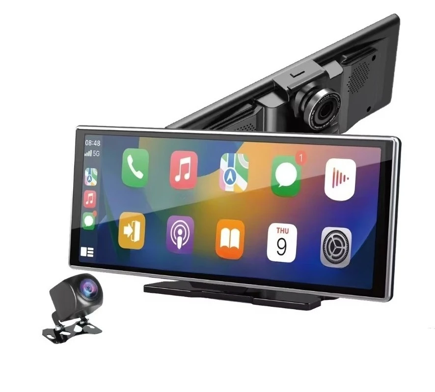 11.26 Inch Portable Carplay Screen Dual Wifi BT5.0 TYPE-C PORT 1080P DVR Car Screen Monitor Map Navigation Music Player