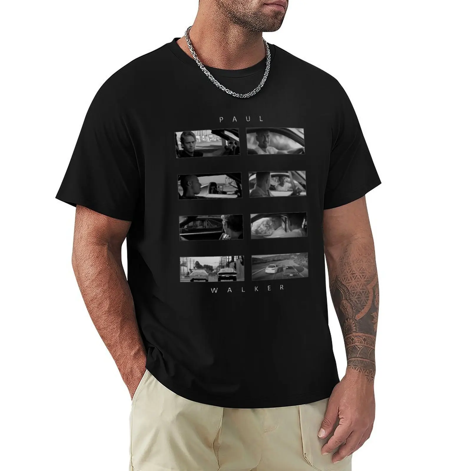Paul Walker - FAST FURIOUS T-Shirt Fashion Pattern Printed Tee Shirt