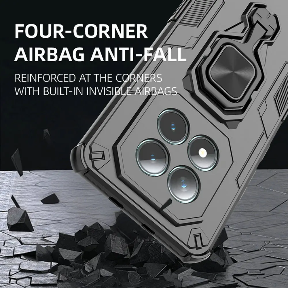 Shockproof Case For Xiaomi Redmi Note 15 Pro Plus 5G Magnet Back Ring Cover for Redmi Note 14 Pro 4G Case Note 15 14 Pro+ Funda