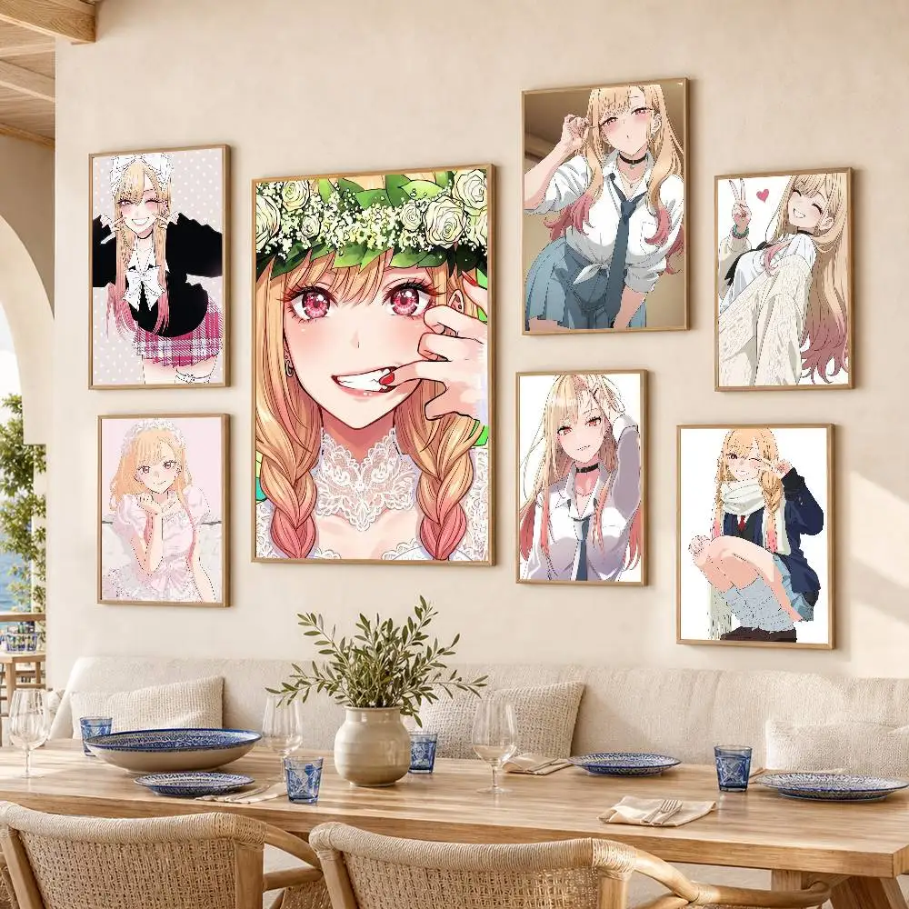 My Dress Up Darling  Poster Self-adhesive Art Waterproof Paper Sticker Coffee House Bar Room Wall Decor