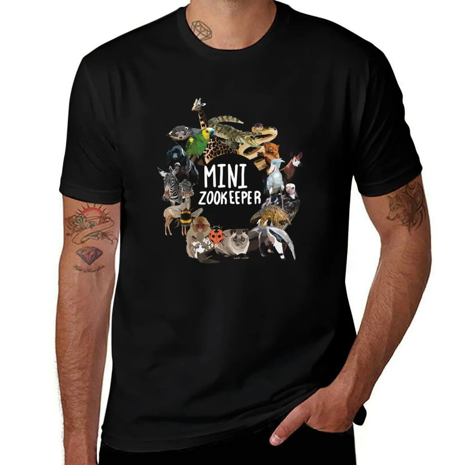 M is for Mini Zookeeper T-Shirt Athletic Fit Sports Short Sleeve Top