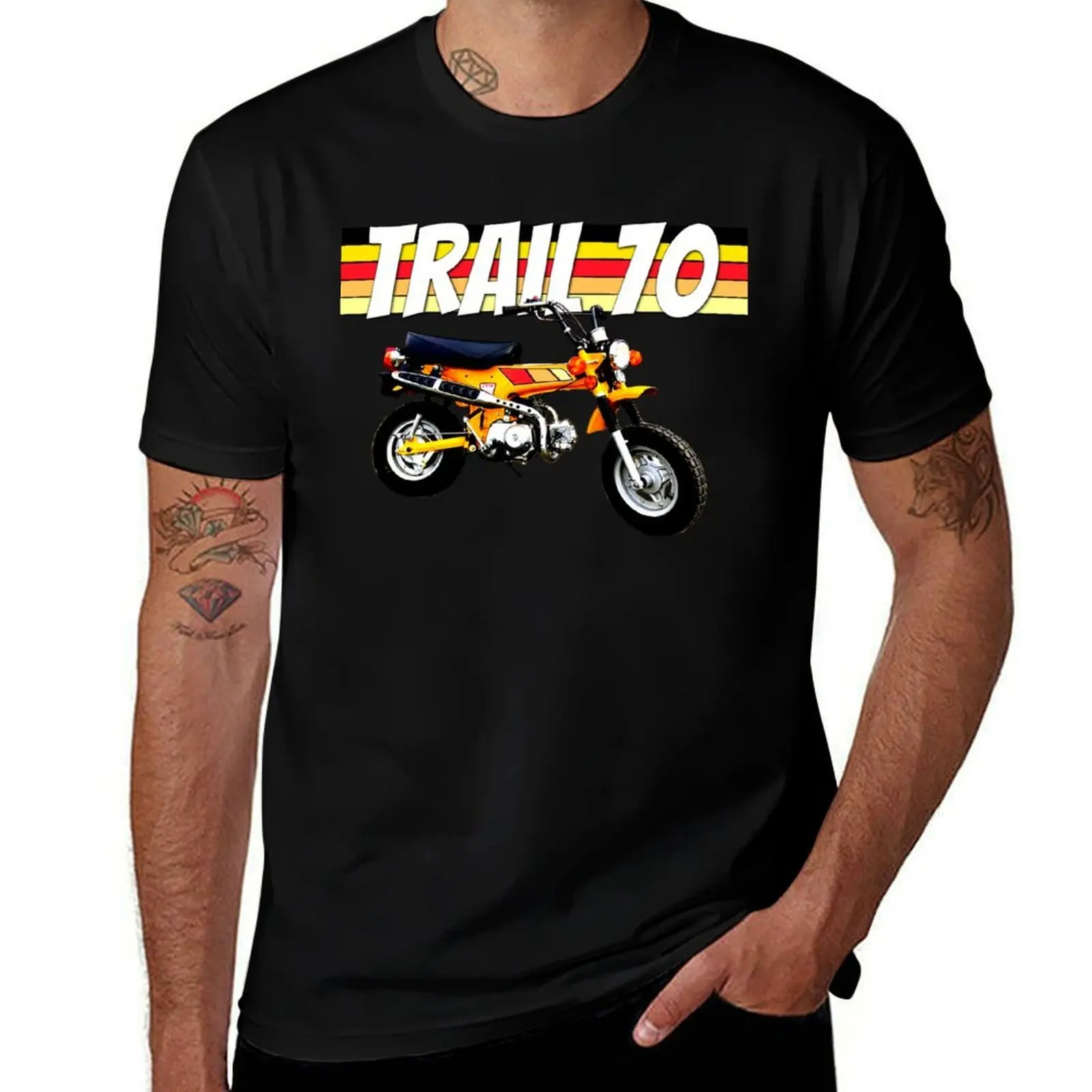 Trail 70 Mini BIke, Vintage Mini Bike, Retro Mini Bike T-Shirt cotton t-shirt plain for man package T-Shirt