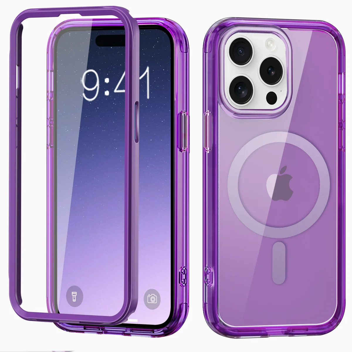 360 Full Screen Protector Case For iPhone 17 16 15 Pro MAX 13 12 11 14 Plus Magnetic Wireless Charge Bumper Transparent Cover