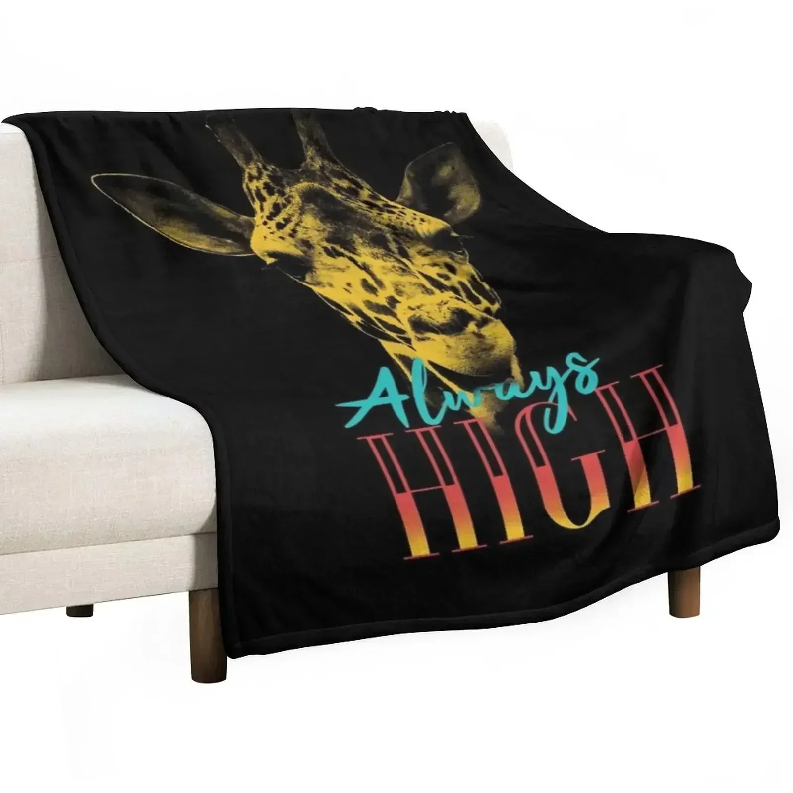 Always High Giraffe Throw Blanket Thin Bed covers Large For Decorative Sofa For Sofa Thin Nap Blankets