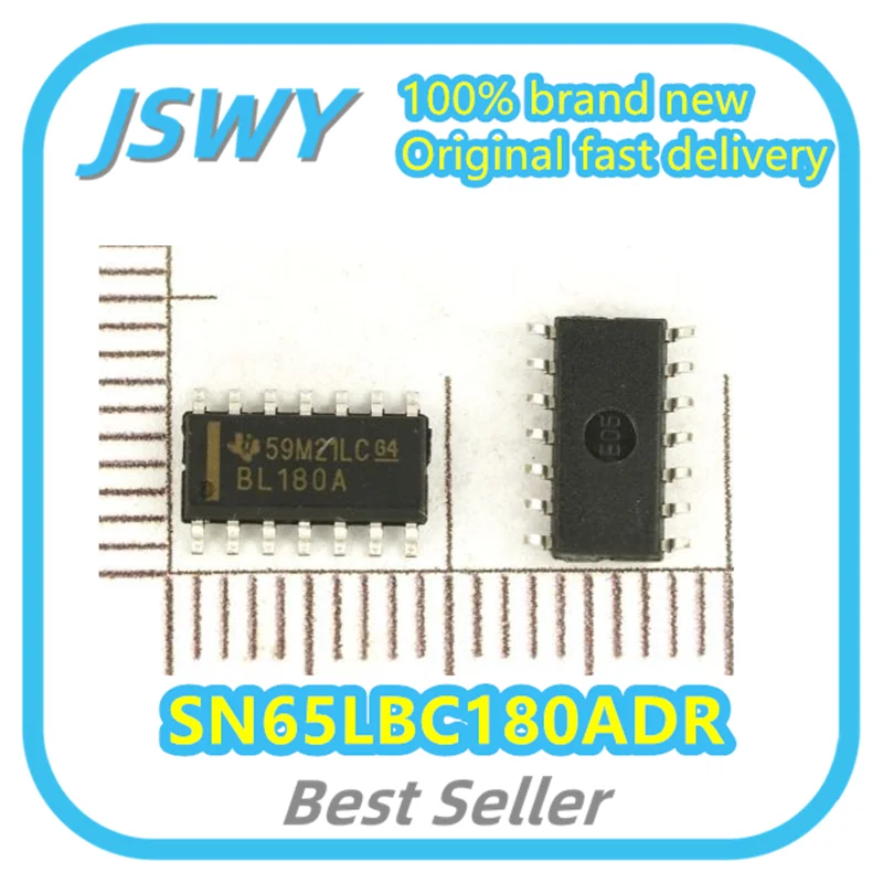 (5/50pcs) SN65LBC180ADR SN65LBC180AD SN65LBC180 Silkscreen BL180A SOP14 Interface Receiver Chip Original Brand New Fast Shipping
