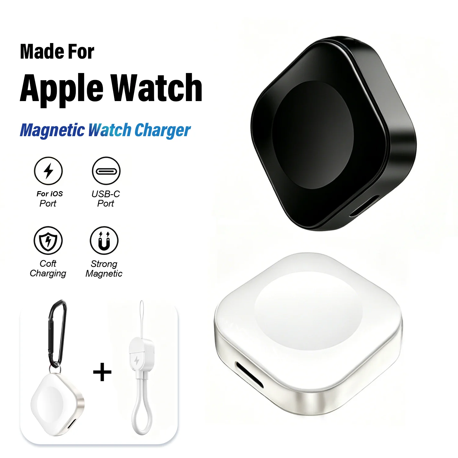 For Apple Watch Charger USB C Magnetic Wireless Fast Charging Cable for iWatch 11 10 9 8 7 6 5 4 3 2 SE/2 Ultra Charger Portable