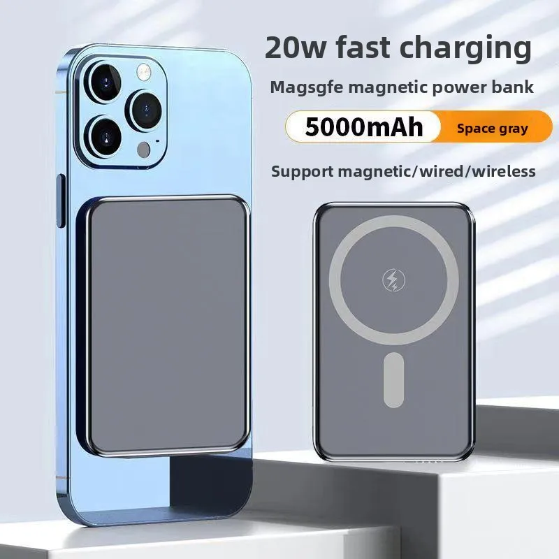 2026 New CCC Certified Aluminum Alloy Magnetic Power Bank 10000mAh Dual Fast Charging Gift Portable Charger
