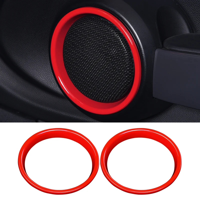 Interior Auto Door Audio Speaker Stereo Decoration Frame Car Stickers Trim Cover For Mini Cooper F55 F56 F57 Car Accessories