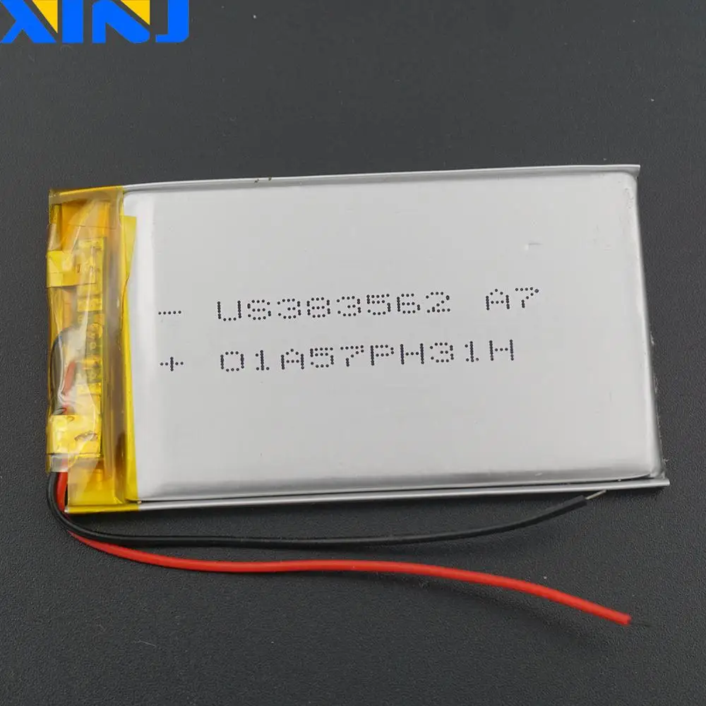 3.7V 850 MAh Polymer Li Lithium Battery Lipo 383562 For GPS MP4 Camera Driving Recorder LED Light DashCam Bluetooth Speaker