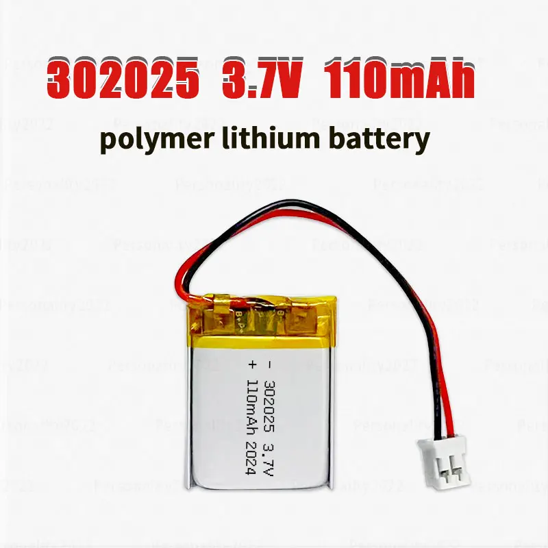 1-10pcs 3.7V Li-polymer Battery 110mAh Lipo 302025 032025 Lithium Batteries for Bluetooth Headset Purifier Led Light GPS