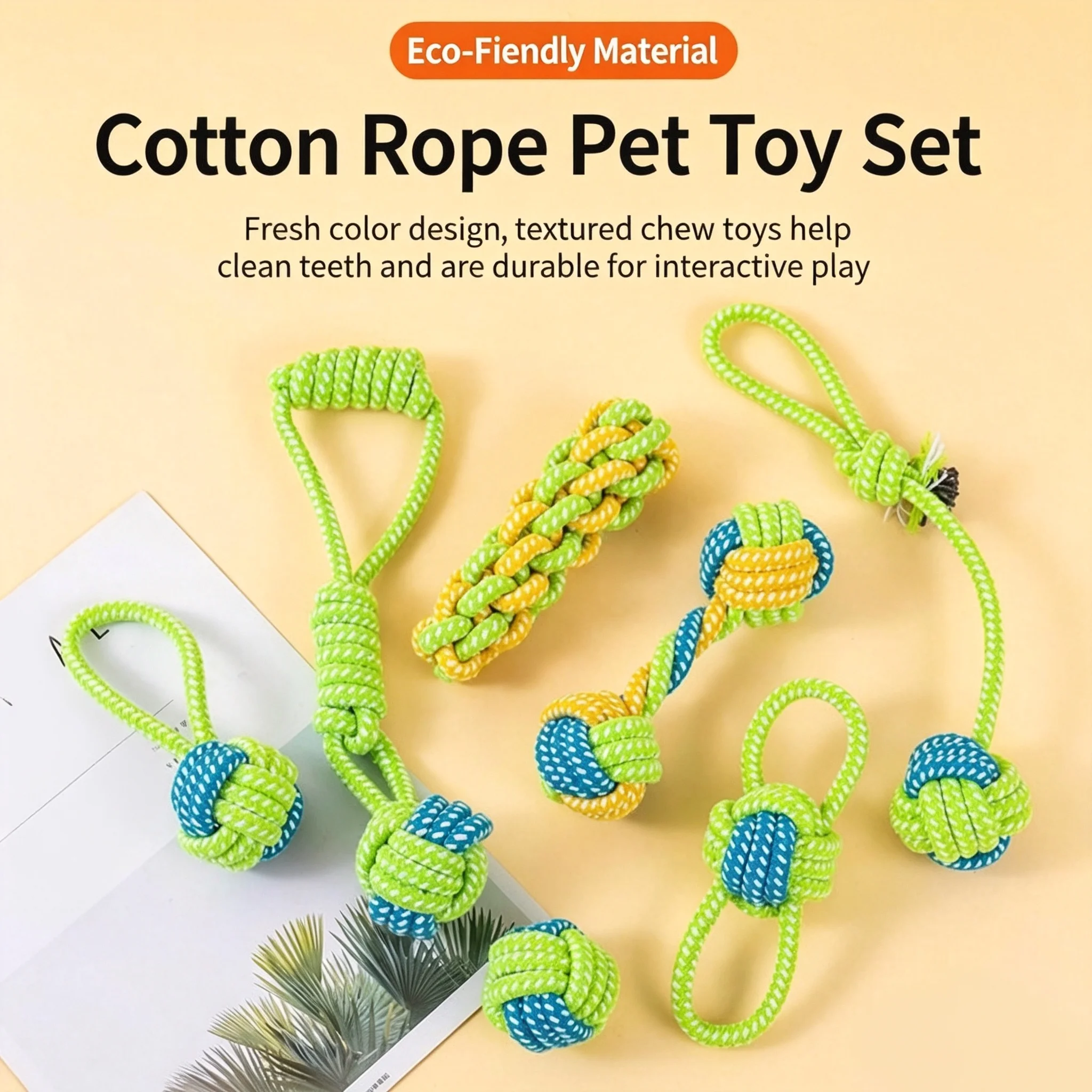 Pet Dog Toys for Large Small Dogs Toy Interactive Cotton Rope Mini Dog Toys Ball for Dogs Accessories Toothbrush Chew Puppy Toy