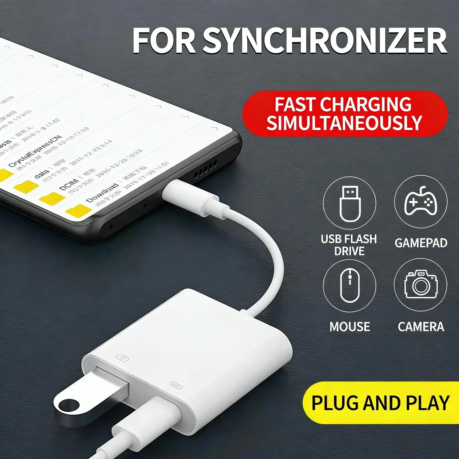 Mini Portable Type-C 2 In 1 OTG Adapter PD Charging Plug‑and‑Play Data Transfer USB Plug For Smartphone Tablet Digital Camera