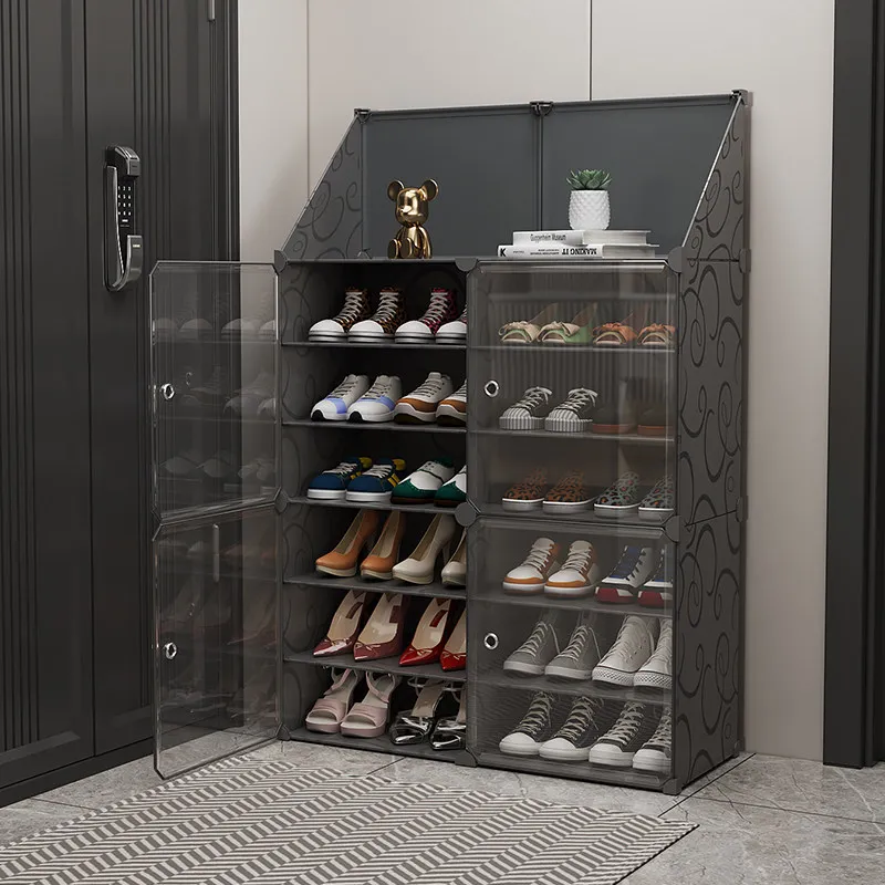 Hanger Shoe Cabinet Iron House Upper Display Miravia Portable Shoe Cabinet Store Cleanup Mueble Recibidor Living Room Furniture