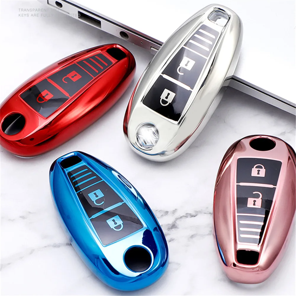 For Suzuki Baleno Ertiga Ciaz Ignis Kizashi Swift SX4 S-cross Vitars TPU Leather Car Smart Key Cover Case Bag Protector Keychain