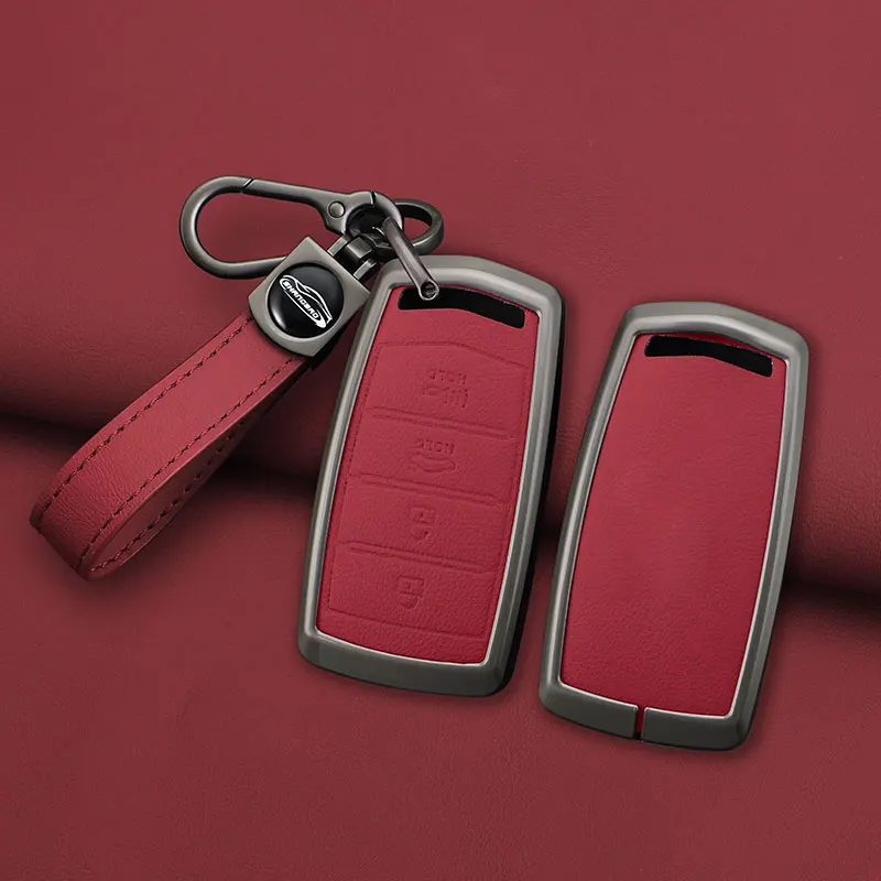 Zinc Alloy 4 Bottons Smart Remote Key Bag Shell for HYUNDAI Genesis G70 G80 EQ900 G90 Car Key Case Fob Cover Protector