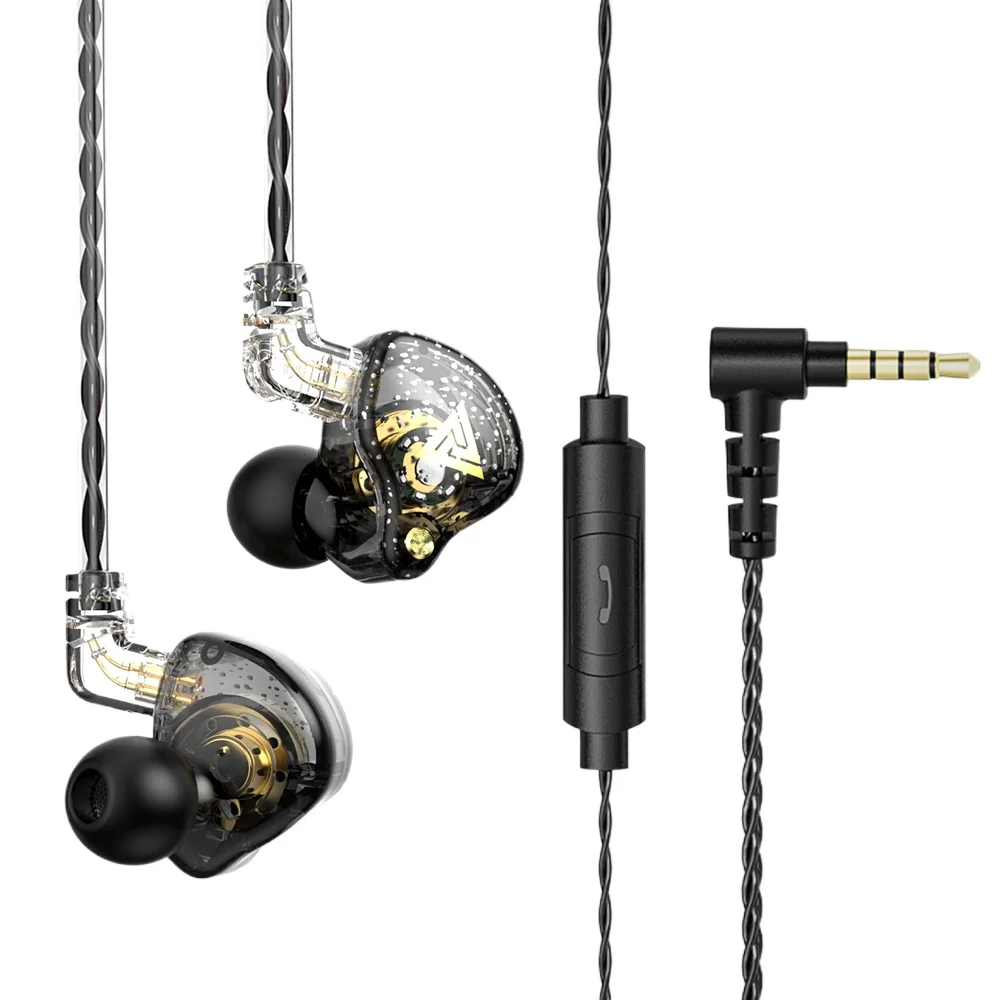 QKZ AK6 PRO Wired Earphone HIFI Stereo Headset With MIC HD Call 3.5mm AUX In-Ear Music Game Sports Headphones for Mobilephone