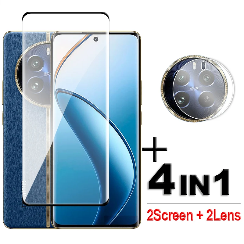 For Realme 12 Pro Plus Glass For Realme 12 Pro+ Tempered Glass Full Cover 3D Curved Screen Protector For Realme 12 Pro Plus Film