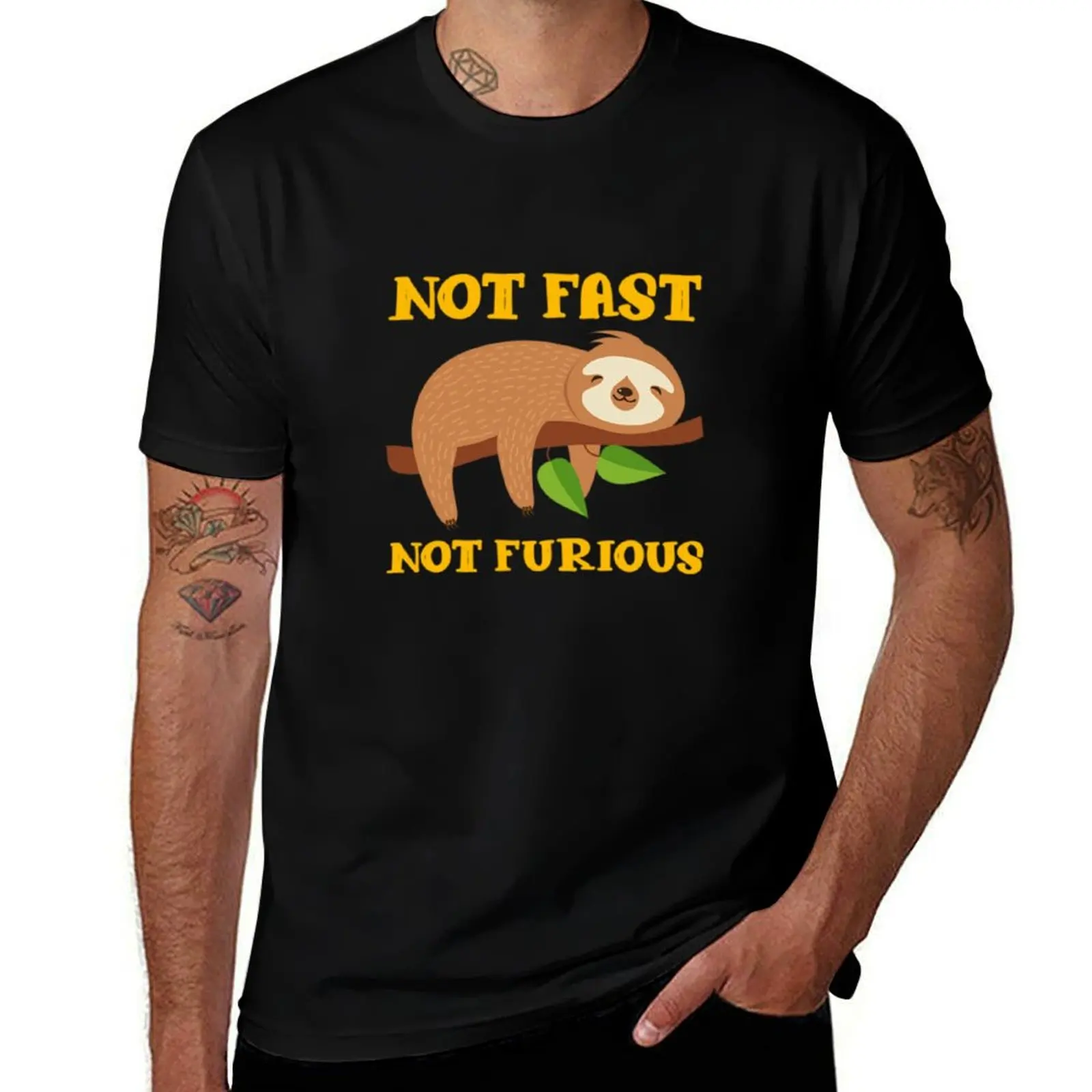 Sloth T Shirt Sloth not fast not furious T Shirt T-Shirt Trend Art Print T-Shirt