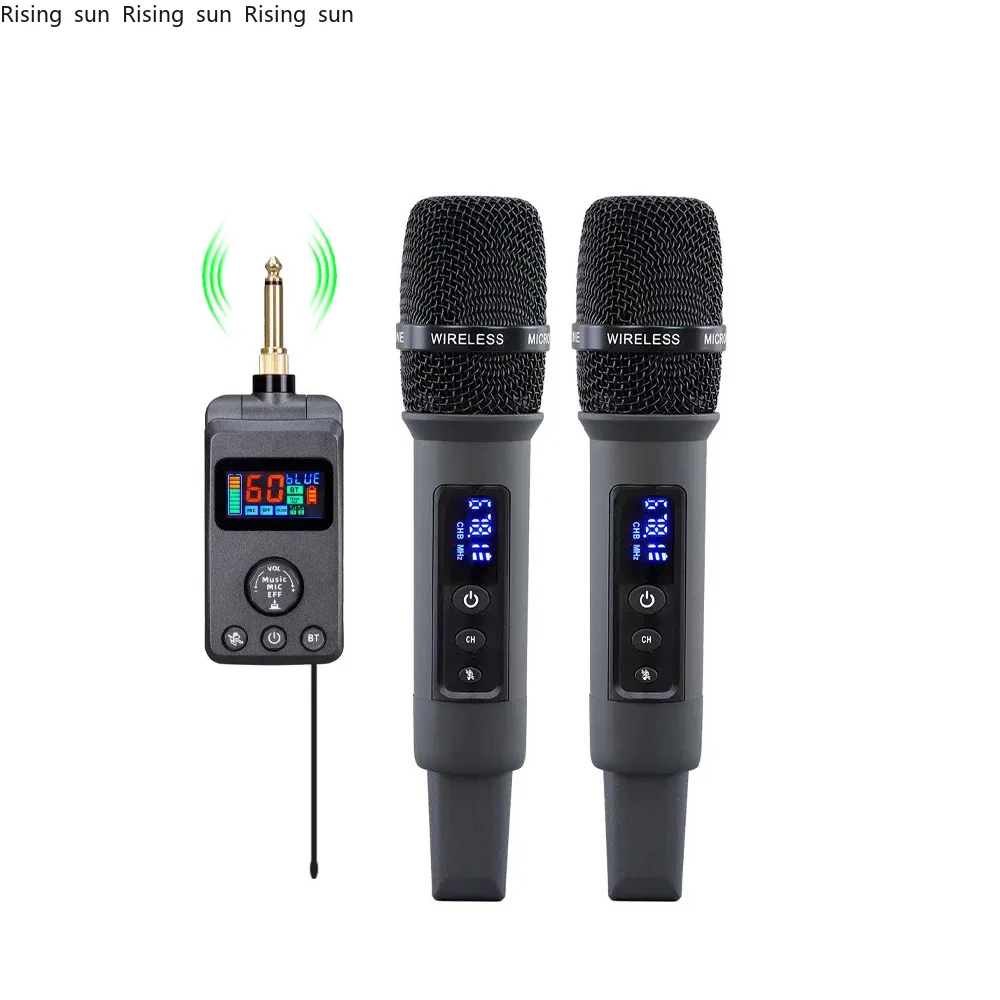 Best 3.5mm Output Use Wireless Microphone BT Recharging    Howling Effect Adjusted Reverb Cancellation DSP Microphone