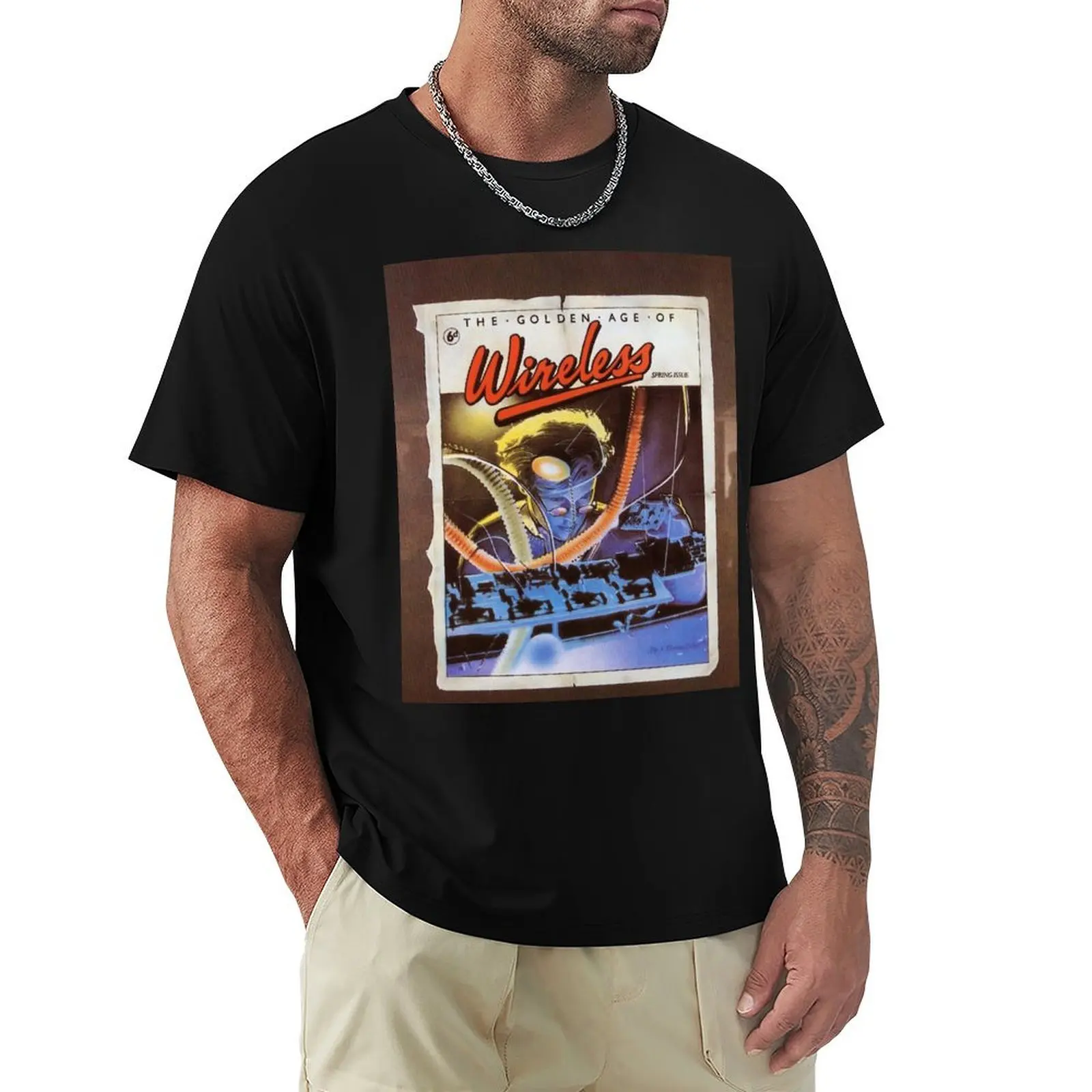 The Golden Age Of Wireless T-Shirt Sweat Absorbing Sports Tee Shirt