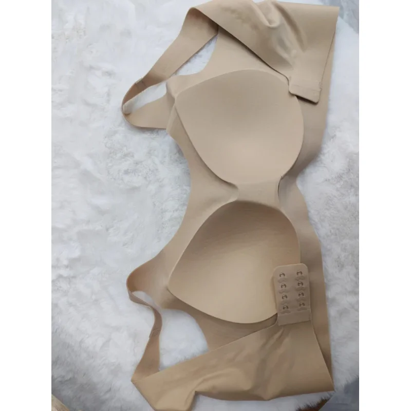 Jelly Wireless Bra Deep V Push Up Seamless T-Shirt Comfortable Plunge No Underwire Bras Everyday Bras