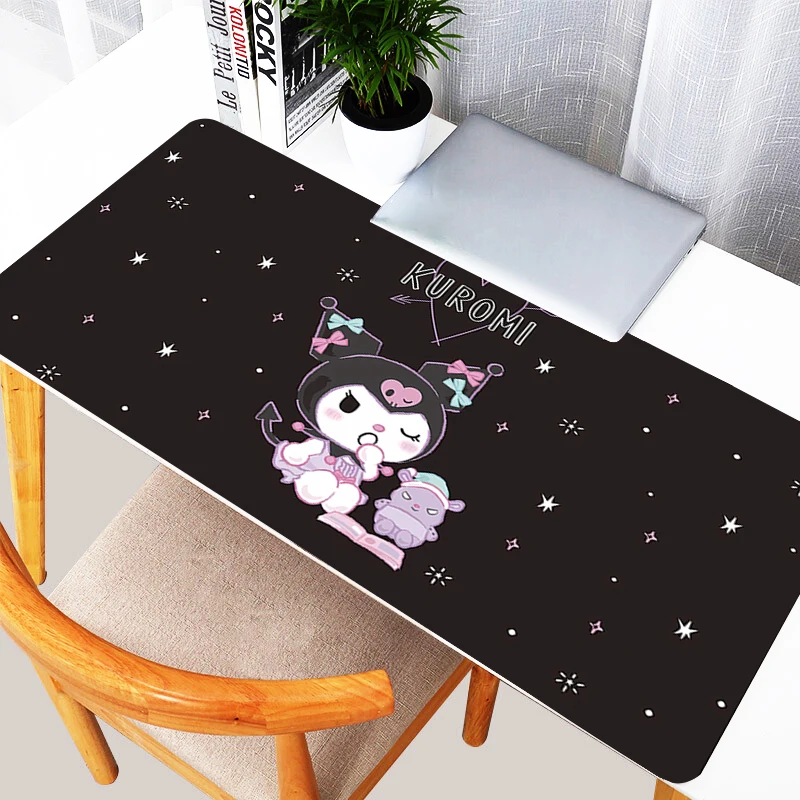 Desk Mat PC HD Print Anime Mousepad Laptop Kawaii K-kuromi Mouse Pad Gaming Keyboard Pad With Lockedge Office Non-slip Carpet