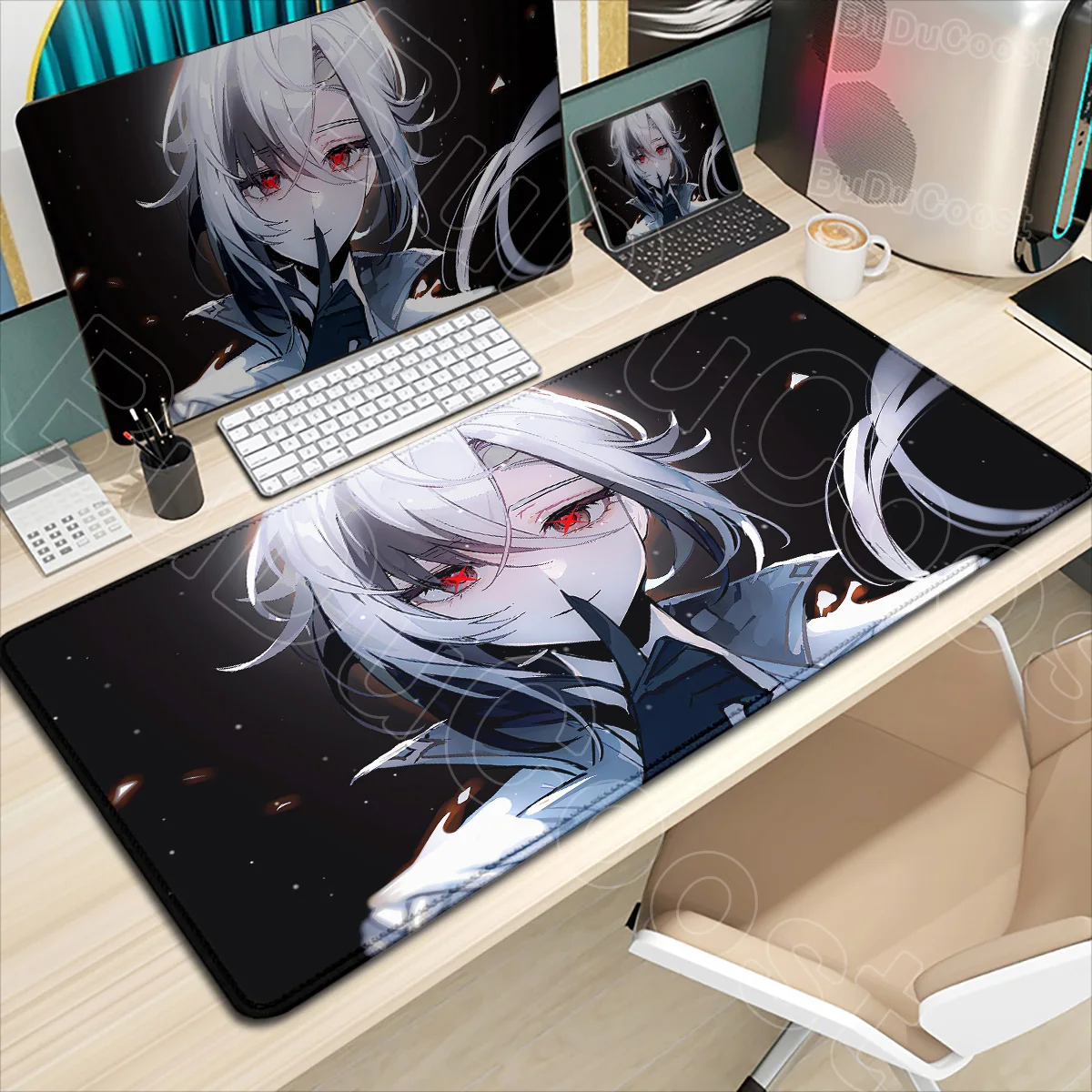 Too Many Beautiful Pictures Genshin Impact Arlecchino Mousepad Laptop PC Gaming Mouse Pad  Large Size Desk Mat Keyboard Soft Rug
