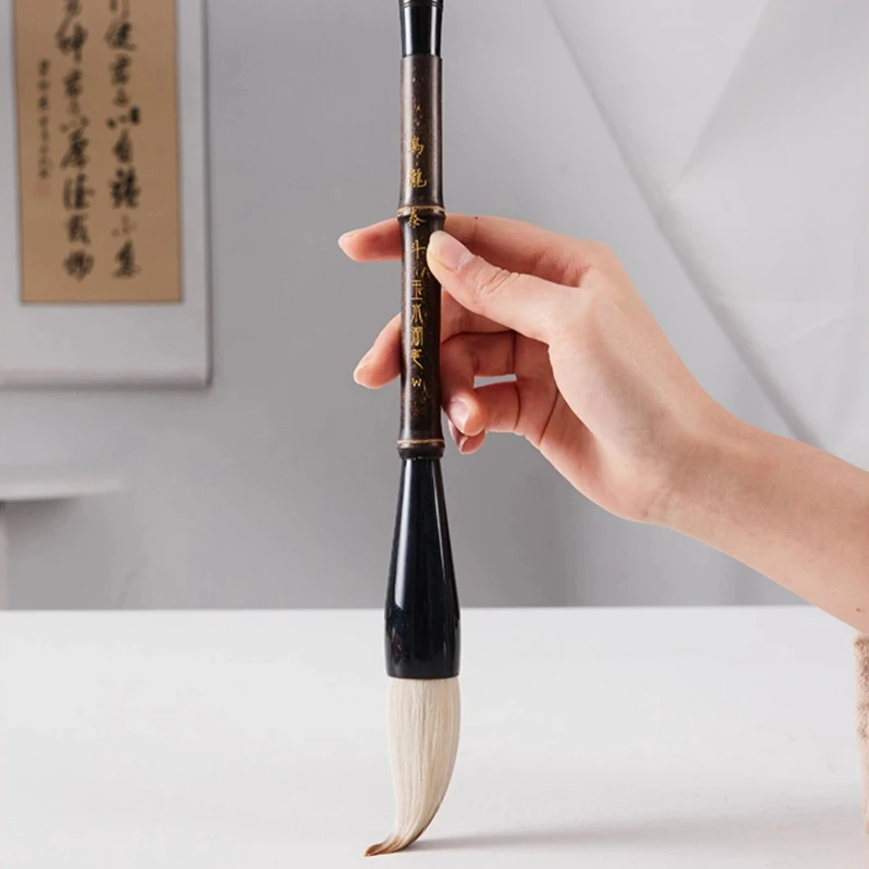 Chinese Calligraphy Multiple Hairs Hopper Shaped Brush Fortune Characters Writing Brush Traditional Chinese Painting Huzhou Pen
