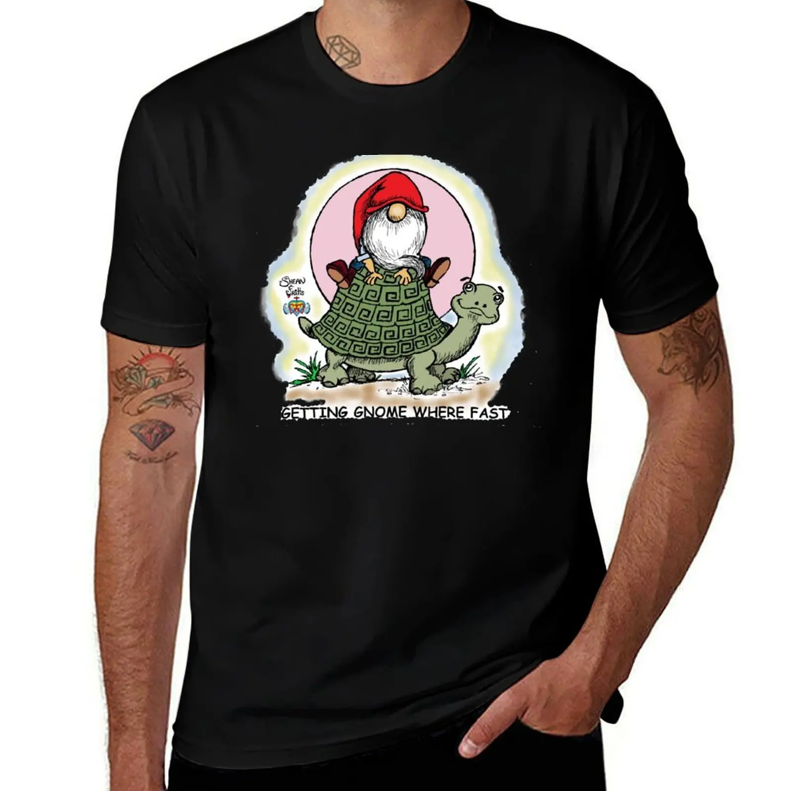 Fritts Cartoons, Getting gnome where fast T-Shirt Summer Print Short Sleeve Tee