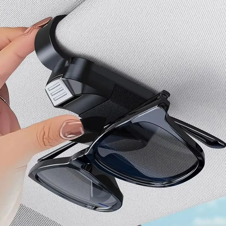 Compact Mirror‑Surface Sunglasses Clip For BYD Dolphin Seal Atto3 Han Tang Song Yuan BYD Logo Sun‑Visor Glasses Storage Bracket