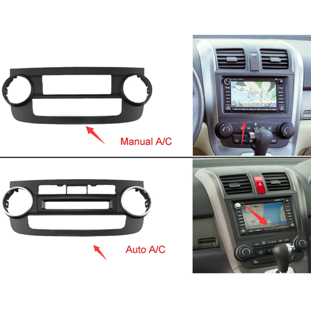 Car Dash Console Bezel Adapter Plate A/C Air Conditioning Fascia Panel for Honda CRV CR-V 2007-2012