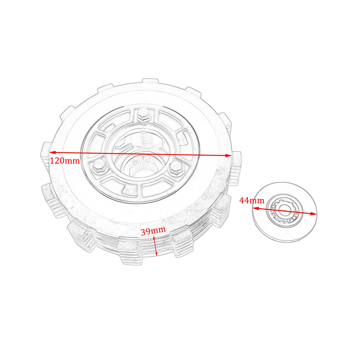 For CFMOTO 250SR 250SR-FUN 250NK 2023 2024 250CLX Motorcycle Engine Drive Clutch Hub Set Full Friction Plate Assembly Kits