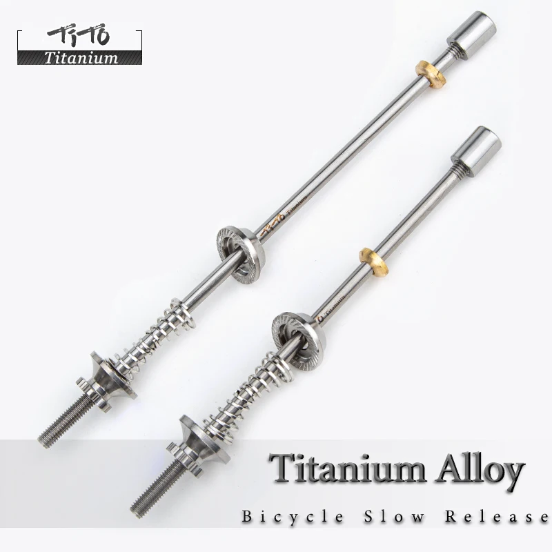 TiTo Titanium 1 Pair Quick Release Titanium Ti Skewers Road Bike MTB Wheels Hub Mountain Bicycle Lightest