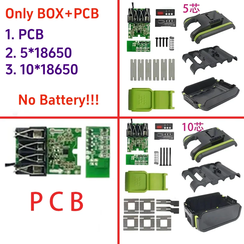 For Worx 20V BMS Li-ion Battery Case PCB Charging Protection Circuit Board Voltage Detection