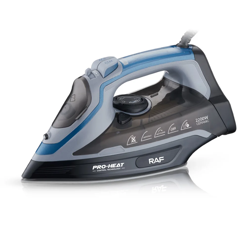 Handheld Steam Iron 2200W Electric Iron Fast Heat Up Portable Garment Wrinkle Remover 350ml Tank Ceramic Soleplate Water Spray