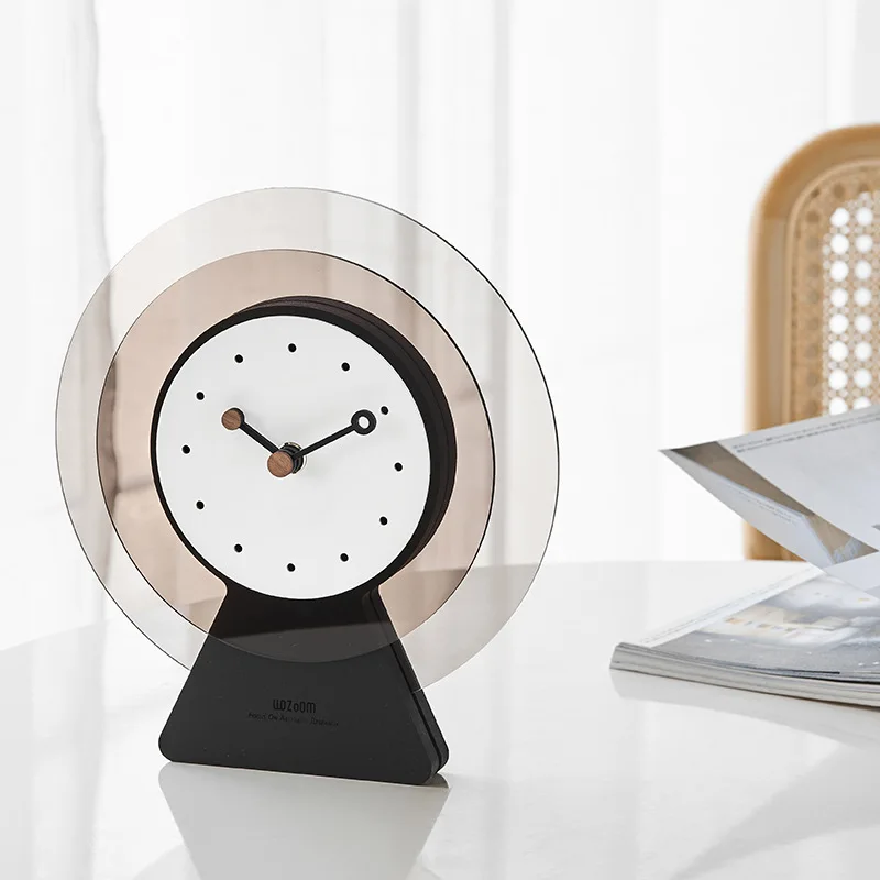 Zml clock - living room ornament, home decor, decorative item for office desktop, tv cabinet, entryway - premium style