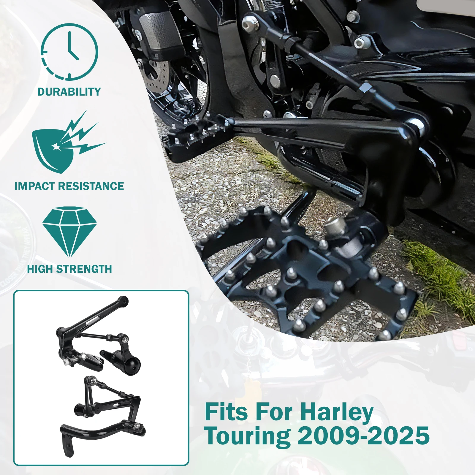 Motorcycle Mid Control Kit Shift Linkage Brake Bracket Set For Harley Touring Street Electra Glide Ultra Limited FLHR 2009-2025