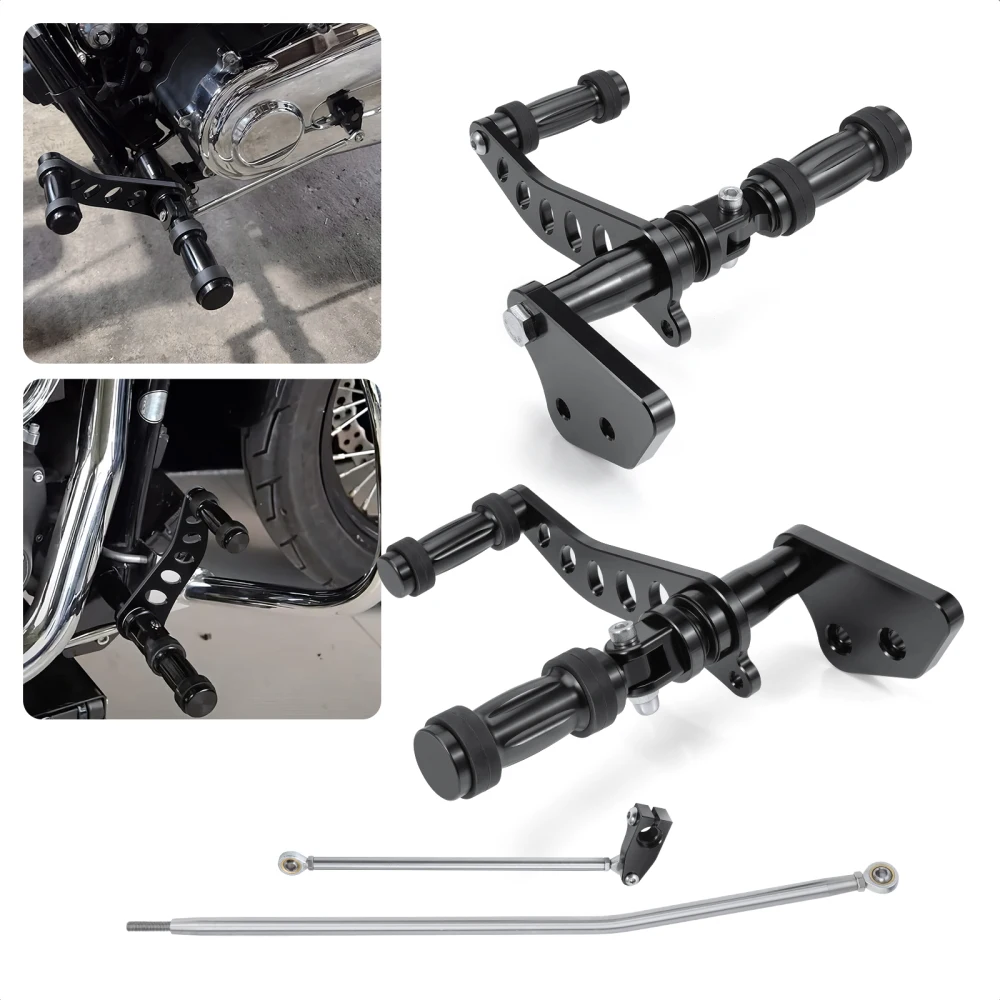 Motorcycle Forward Control Foot Peg Lever Rod Fit for Harley Dyna Street Bob  Low Rider  Super Glide  Fat Bob