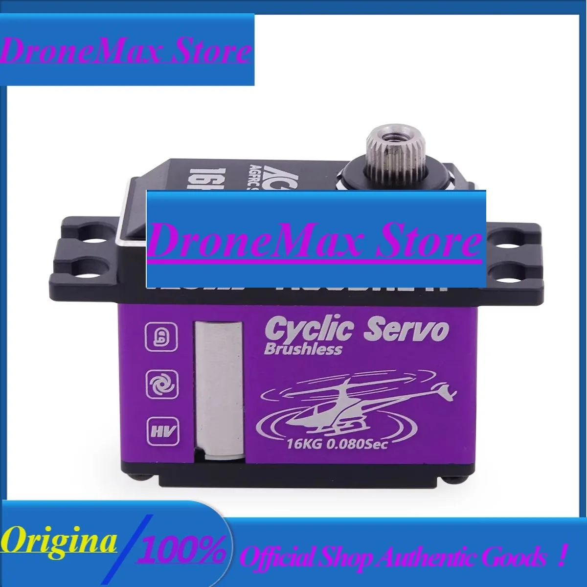 DroMaAGFRC A35BHL-H A35BHM-H 16KG 0.08Sec 18.5KG 0.03Sec Steel Gears HV Brushless Cylicy Servo Class Helicopter Swashplate Glide