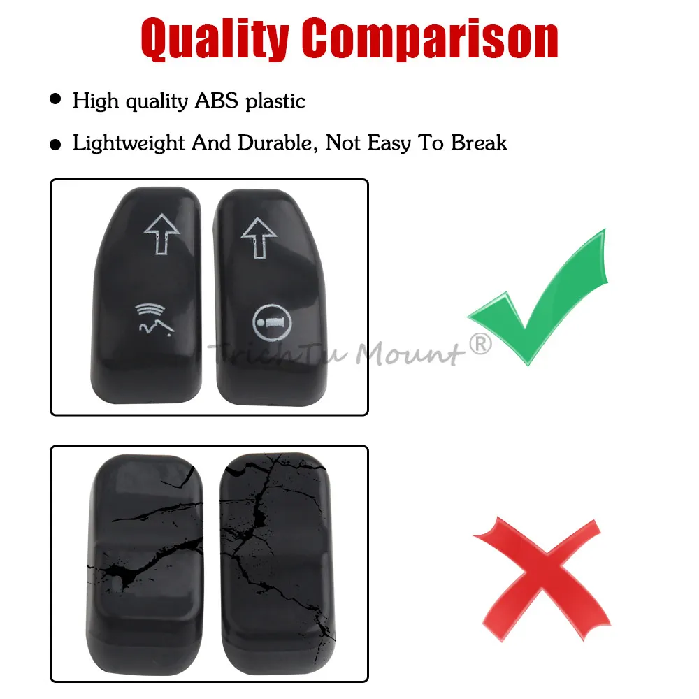 Motorcycle Handlebar Hand Control Button Housing Cap Switch Cover For Harley Electra Glide Road King FLHR Ultra FLHTK 2014-2024