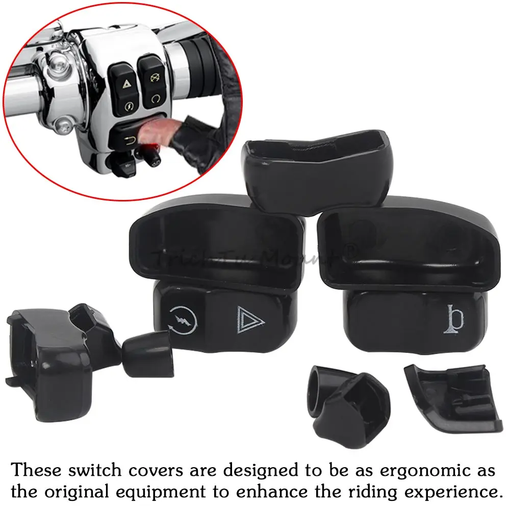 Motorcycle Handlebar Hand Control Button Housing Cap Switch Cover For Harley Electra Glide Road King FLHR Ultra FLHTK 2014-2024