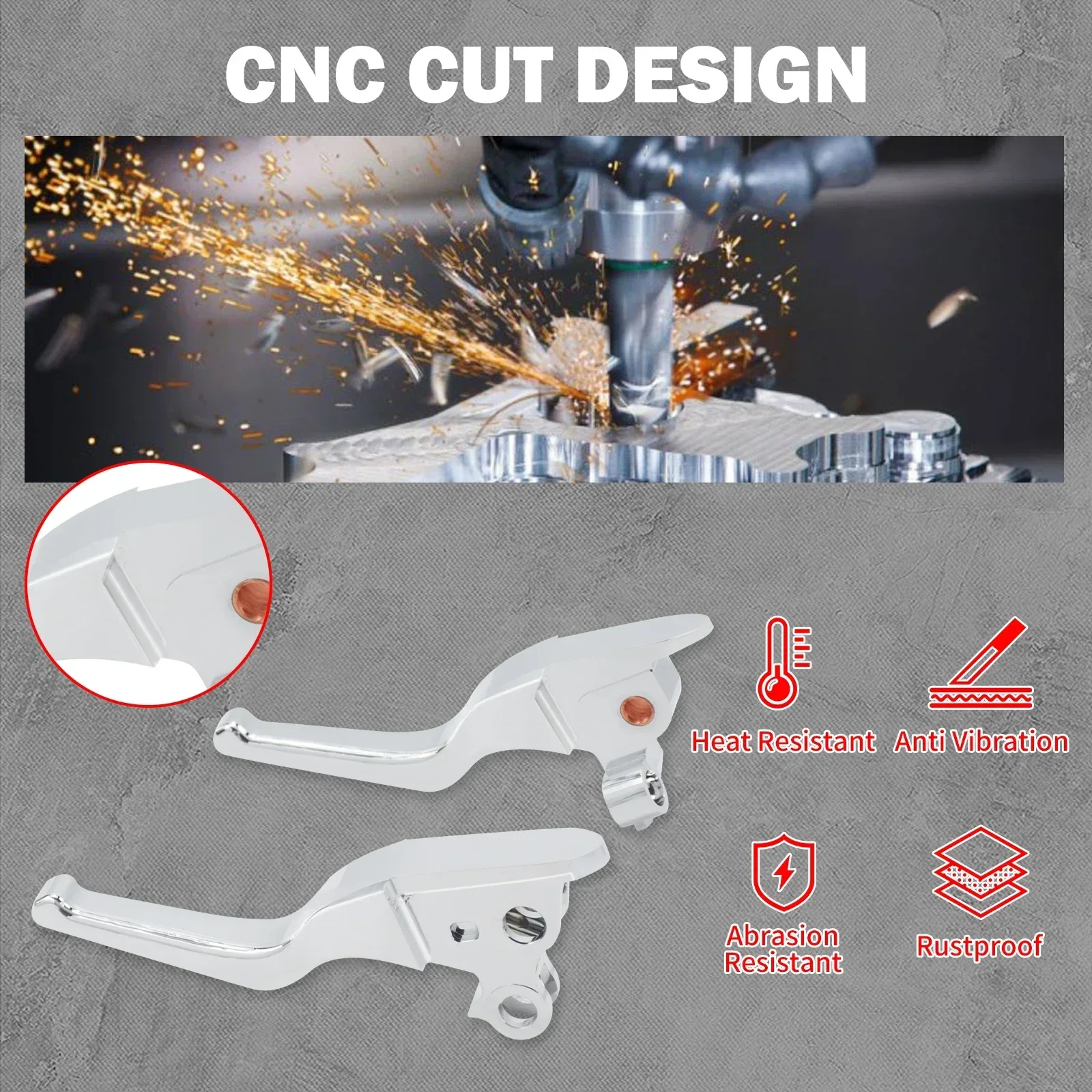 Motorcycle Short Brake Lever 3 Fingers Hand Control Clutch For Harley Touring Electra Glide FLHTC Ultra 08-13 FLHR FLHRC 2014-16